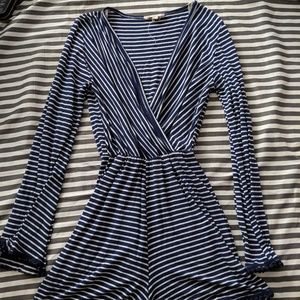 Long Sleeve Stripped Romper